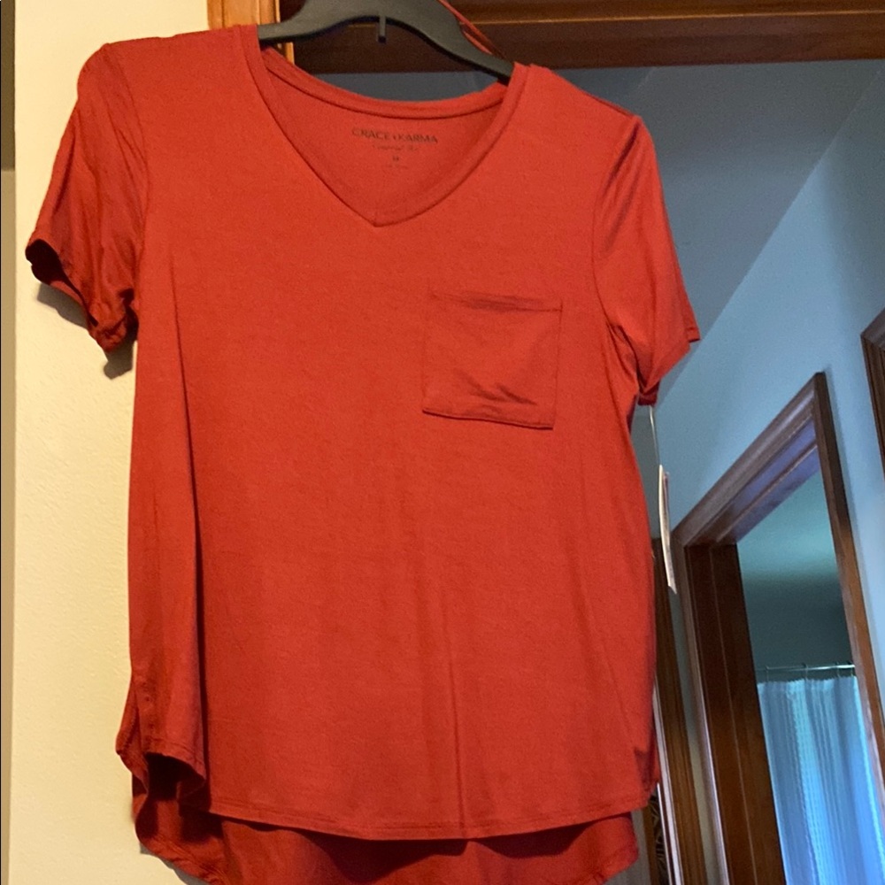 Rust/orange Relaxed Short Sleeve T-Shirt